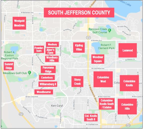 HOA Map in Jefferson County